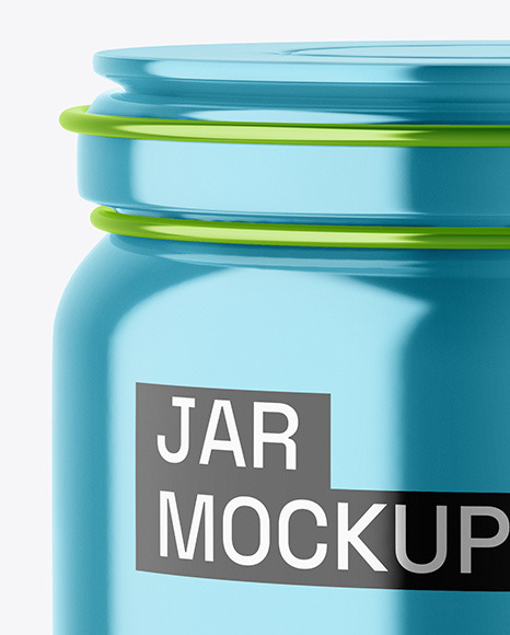 Metallic Jar w/ Clamp Lid Mockup