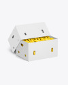 Corrugated Box with Bananas Mockup