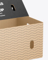 Corrugated Box with Bananas Mockup