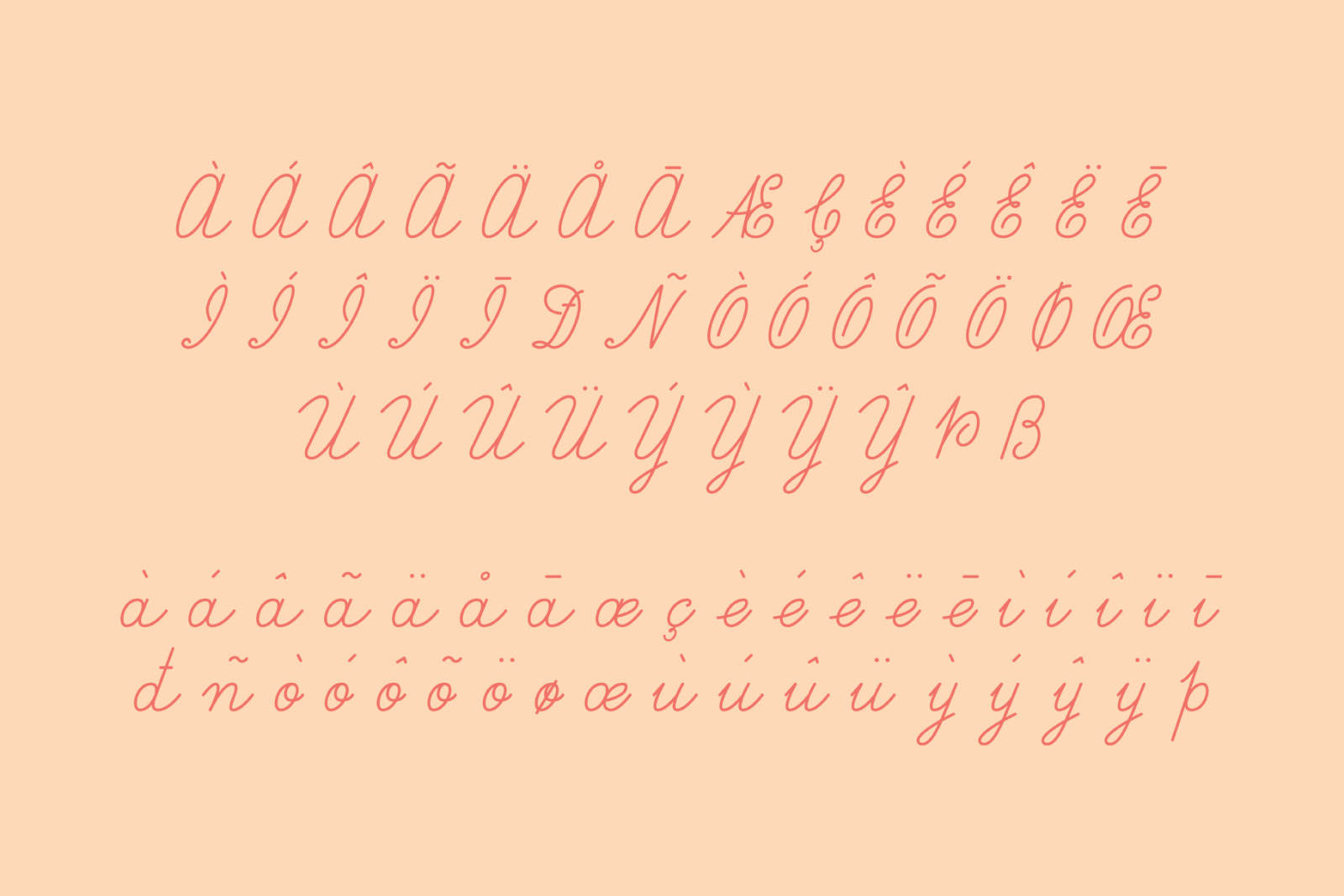 Fribois - Monoline Script Font