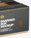 Corrugated Box with Bananas Mockup