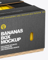 Corrugated Box with Bananas Mockup