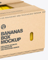 Kraft Box with Bananas Mockup