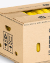 Kraft Box with Bananas Mockup