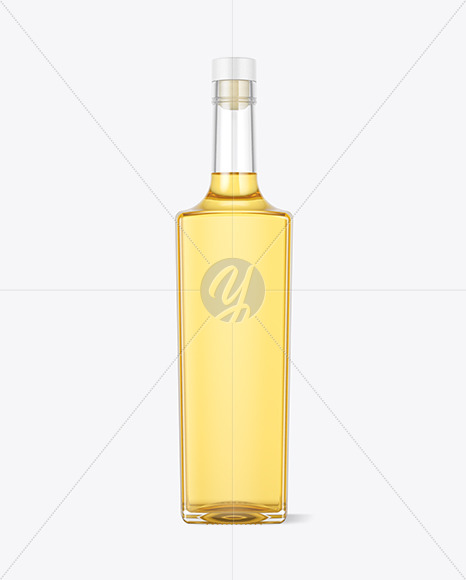 Clear Glass Tequila Bottle Mockup