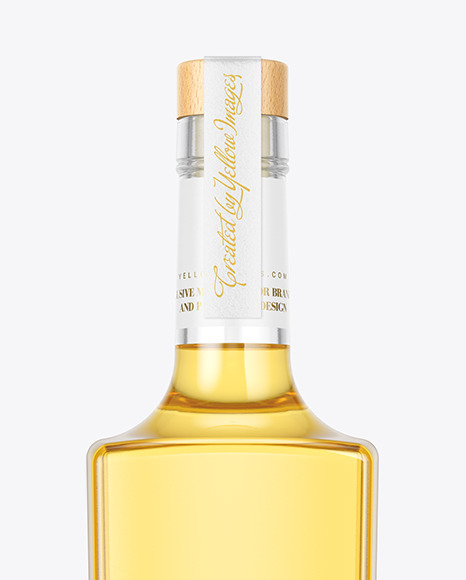 Clear Glass Tequila Bottle Mockup