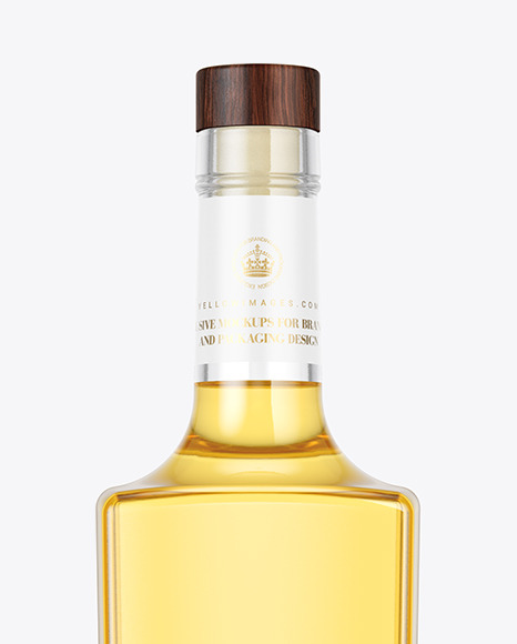 Clear Glass Tequila Bottle Mockup
