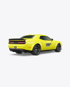 Muscle Car Mockup - Back Half Side View