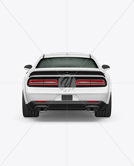 Muscle Car Mockup - Back View