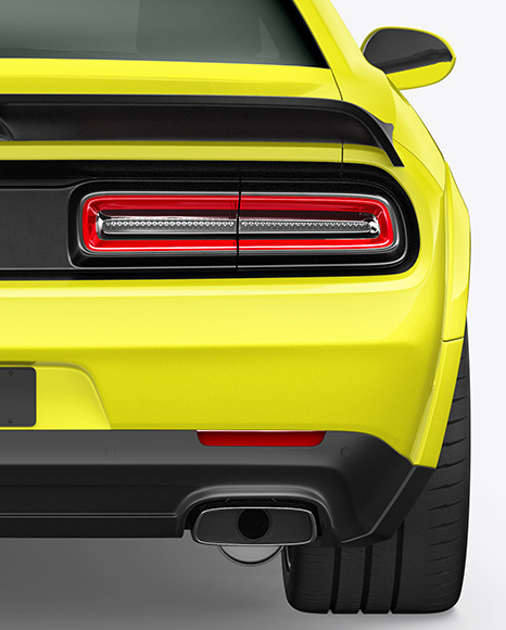 Muscle Car Mockup - Back View