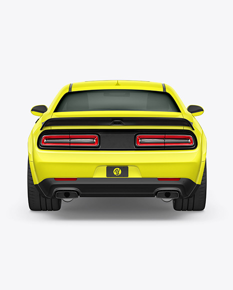 Muscle Car Mockup - Back View