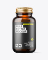 Amber Glass Pills Bottle Mockup