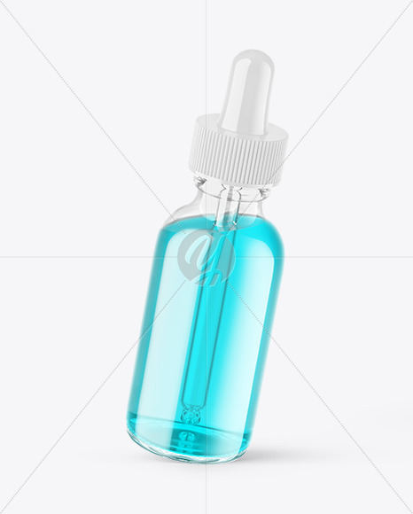 Clear Glass Dropper Bottle Mockup