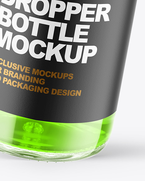 Clear Glass Dropper Bottle Mockup