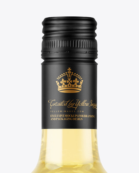 Clear Glass White Wine Bottle Mockup Clear Glass White Wine Bottle Mockup