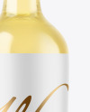 Clear Glass White Wine Bottle Mockup