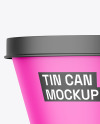 Matte Tin Can Mockup