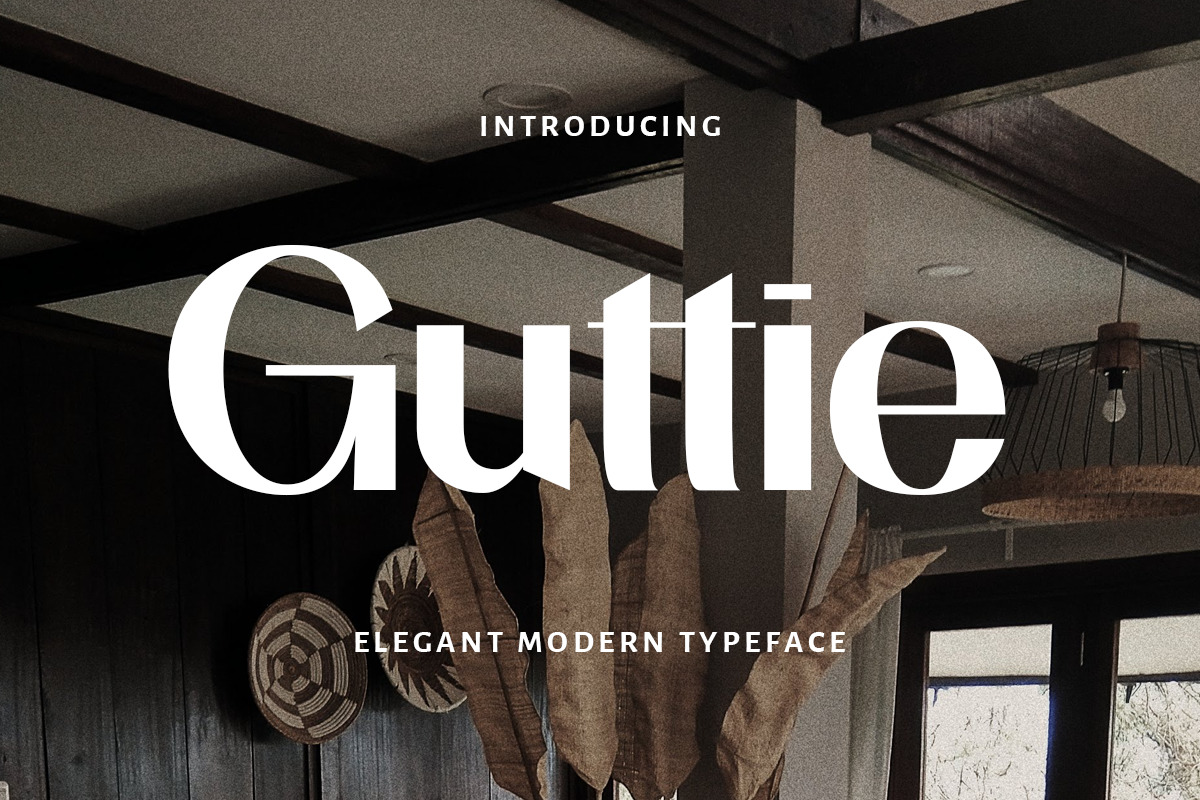 Guttie Display Typeface Guttie Display Typeface