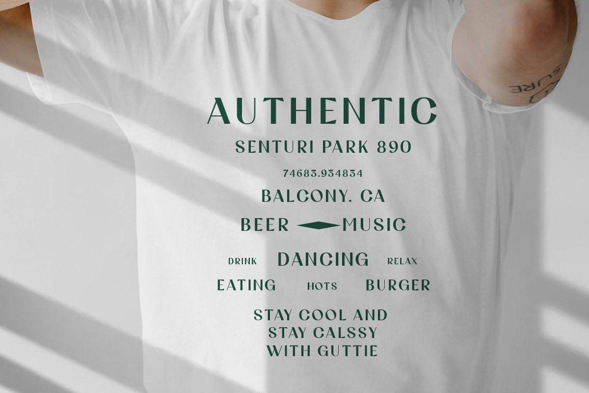 Guttie Display Typeface Guttie Display Typeface