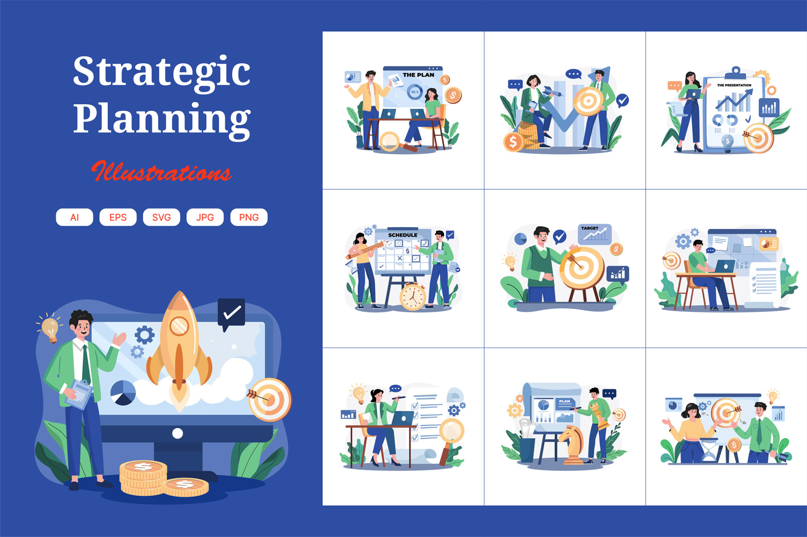 M645_Strategic Planning Illustration Pack M645_Strategic Planning Illustration Pack