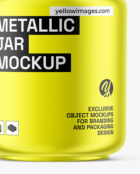 Metallic Jar Mockup