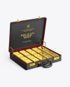 Briefcase with Gold Bars Mockup