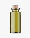 Green Glass Olive Oil Bottle Mockup