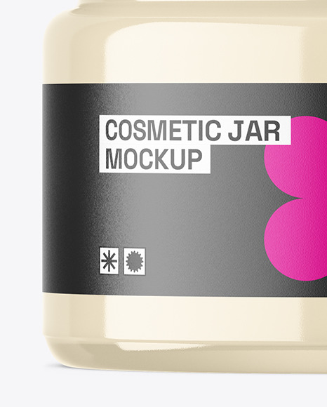 15ml Clear Glass Cream Jar Mockup