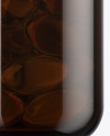 Amber Glass Fish Oil Bottle Mockup