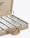 Briefcase with Silver Bars Mockup