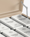 Briefcase with Silver Bars Mockup