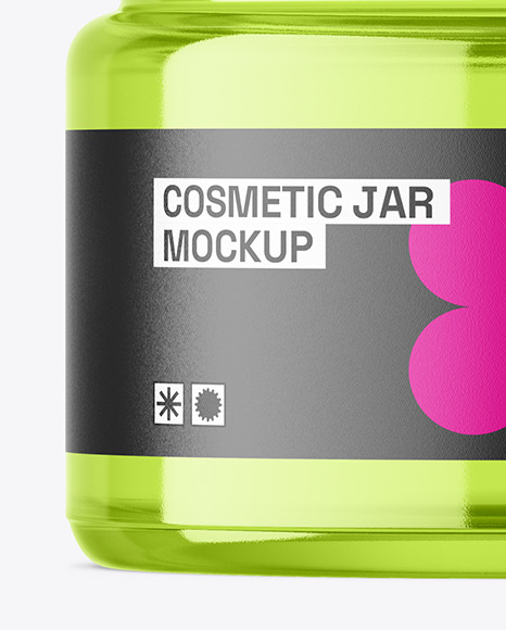 15ml Colored Glass Jar Mockup