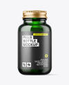 Green Glass Pills Bottle Mockup