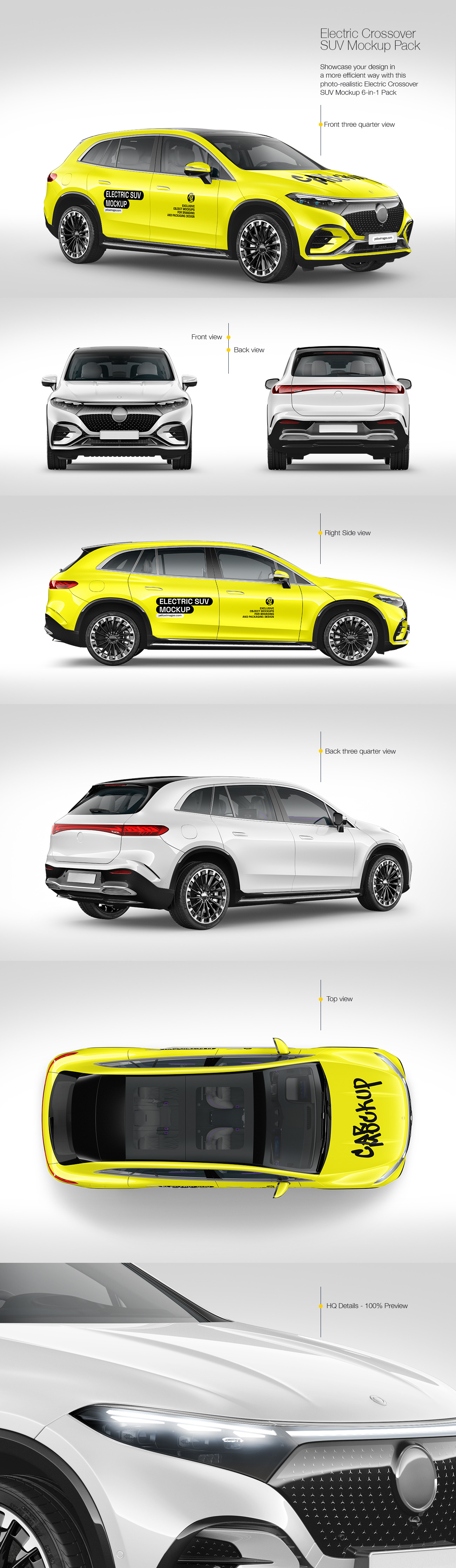 Electric Crossover SUV Mockup Pack Electric Crossover SUV Mockup Pack