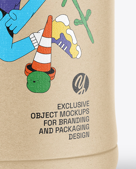 Paper Beer Bottle Mockup