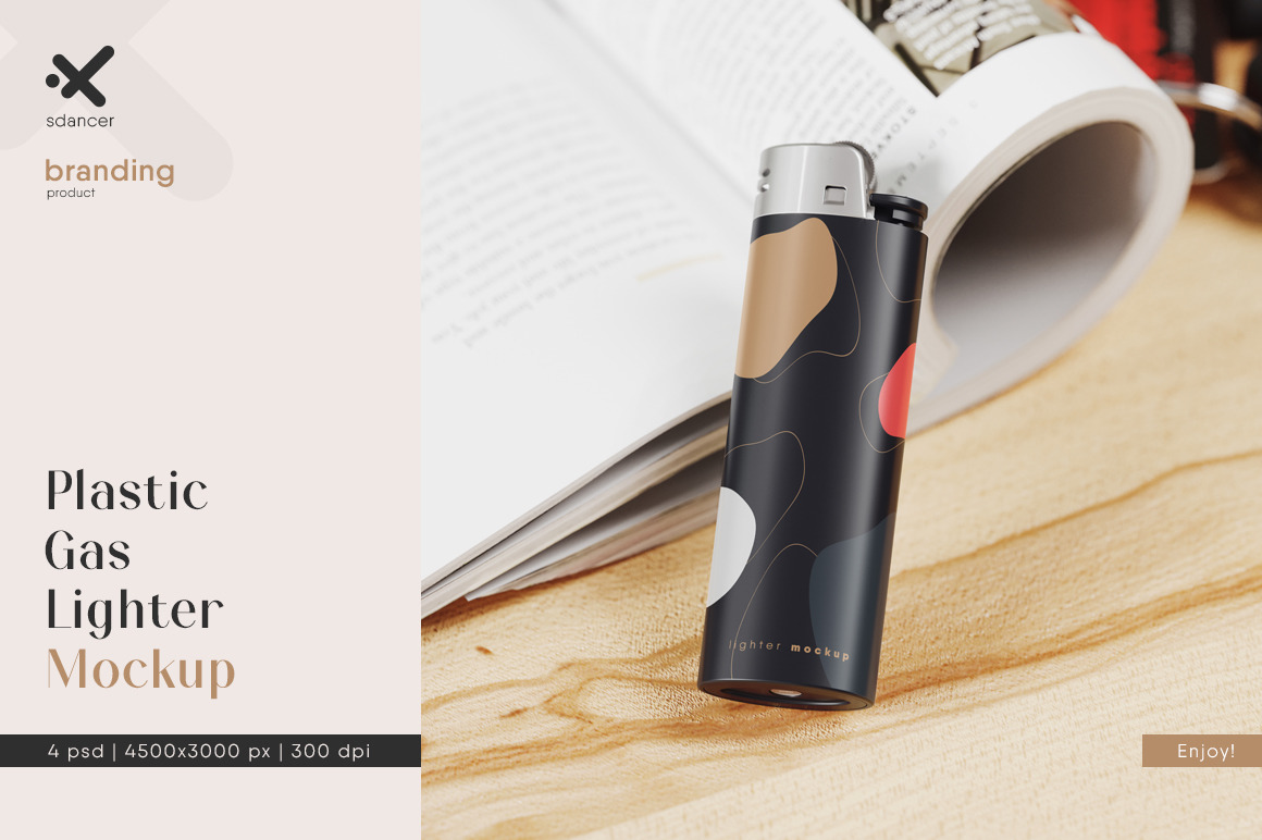 Plastic Gas Lighter Mockup Plastic Gas Lighter Mockup