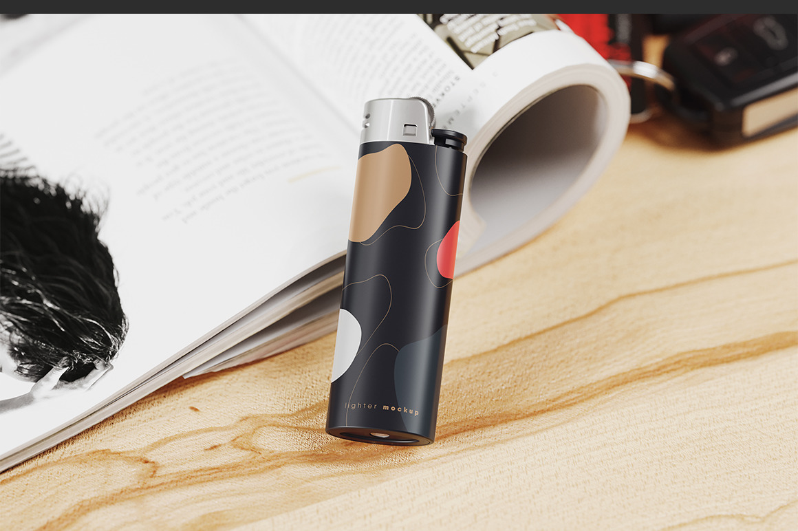 Plastic Gas Lighter Mockup Plastic Gas Lighter Mockup