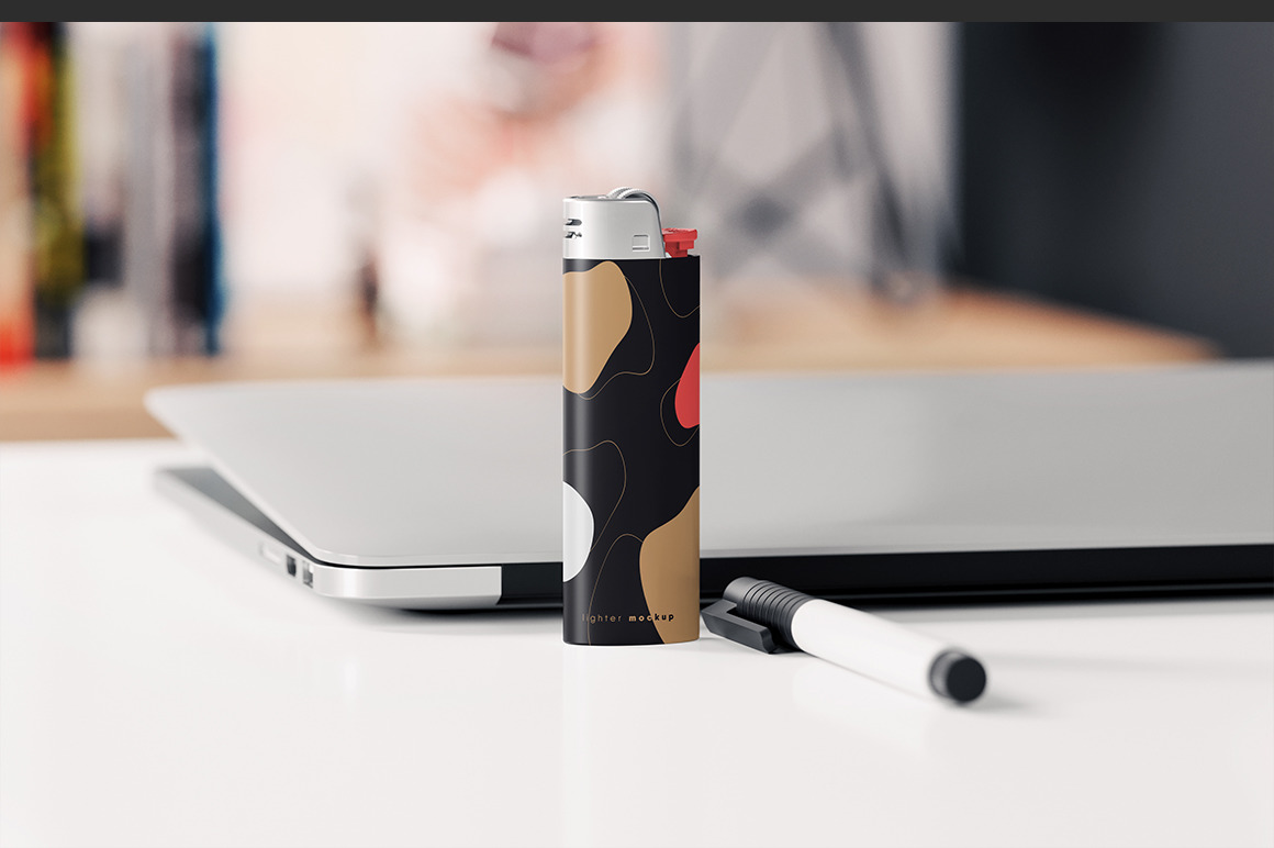 Plastic Gas Lighter Mockup Plastic Gas Lighter Mockup