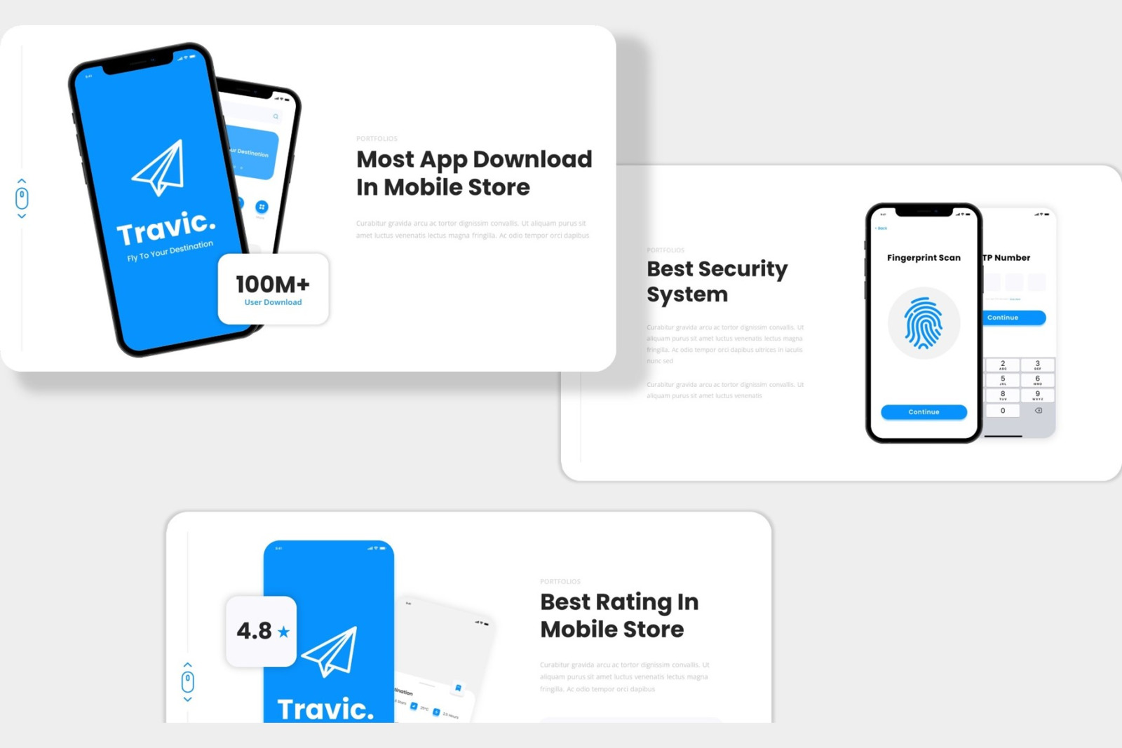 Travic - Travel Agency Mobile App Keynote Template