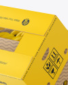 Paper Box with Bananas Mockup