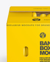 Paper Box with Bananas Mockup