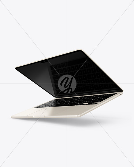 MacBook Air M2 Starlight Mockup