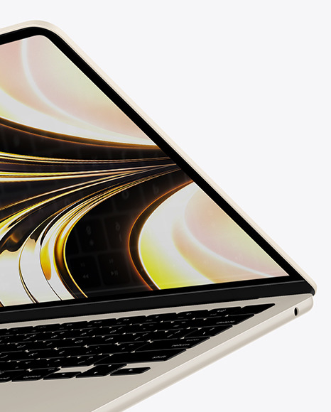 MacBook Air M2 Starlight Mockup