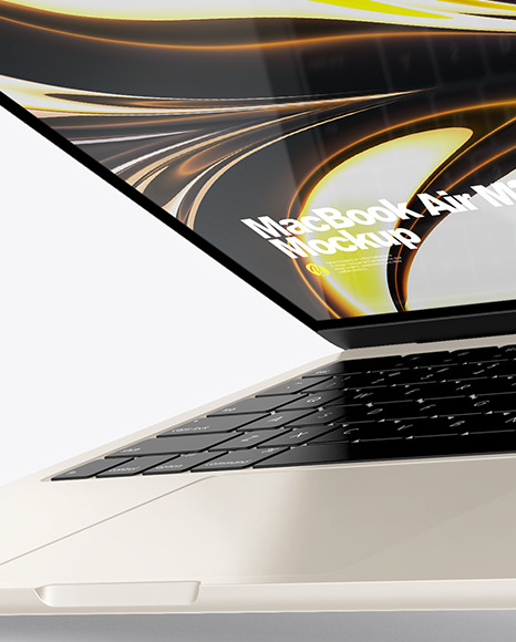 MacBook Air M2 Starlight Mockup