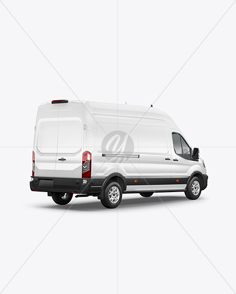 Panel Van Mockup - Back Half Side View