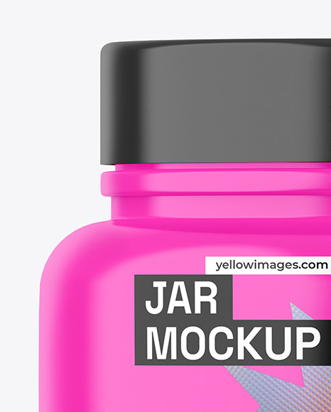 Glossy Cosmetic Jar Mockup