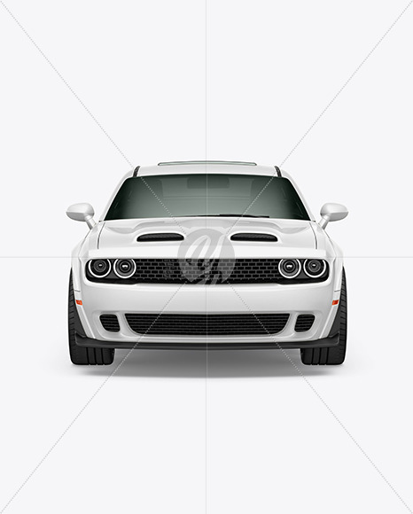 Muscle Car Mockup - Front View