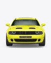 Muscle Car Mockup - Front View