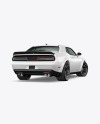 Muscle Car Mockup - Back Half Side View