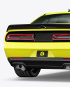 Muscle Car Mockup - Back Half Side View